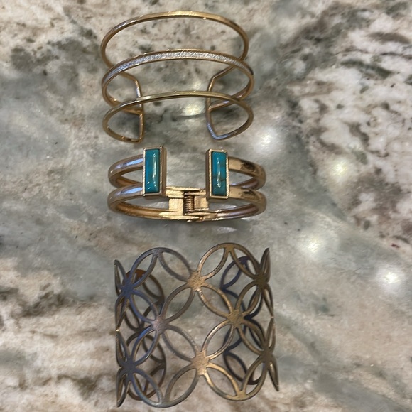 Gold Cuff Bracelets - Picture 2 of 5